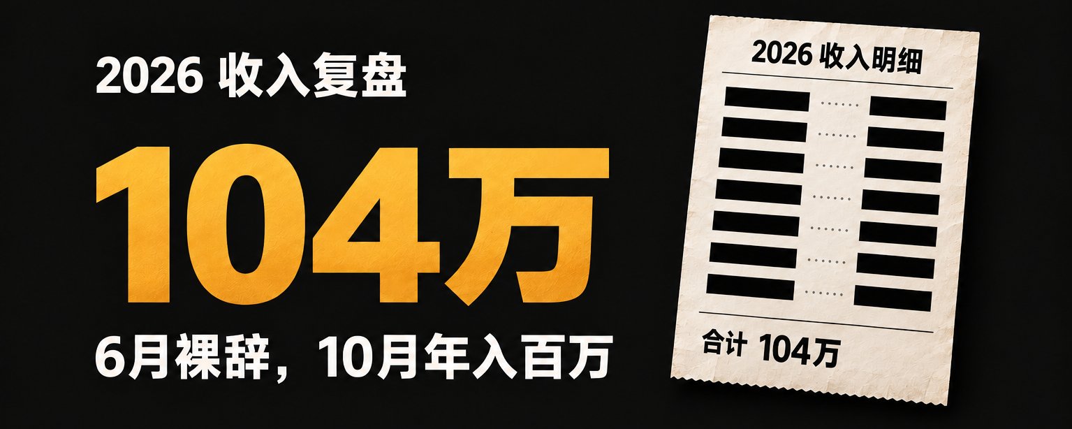 裸辞4个月，程序员今年收入破百万：四块收入全拆开