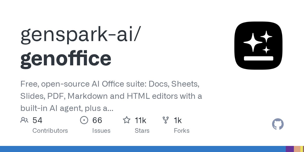免费开源 GenOffice:Word、Excel、PPT 全是真格式,Claude Code 不用开窗口就能改文件 免费开源 GenOffice:Word、Excel、PPT 全是真格式,Claude Code 不用开窗口就能改文件