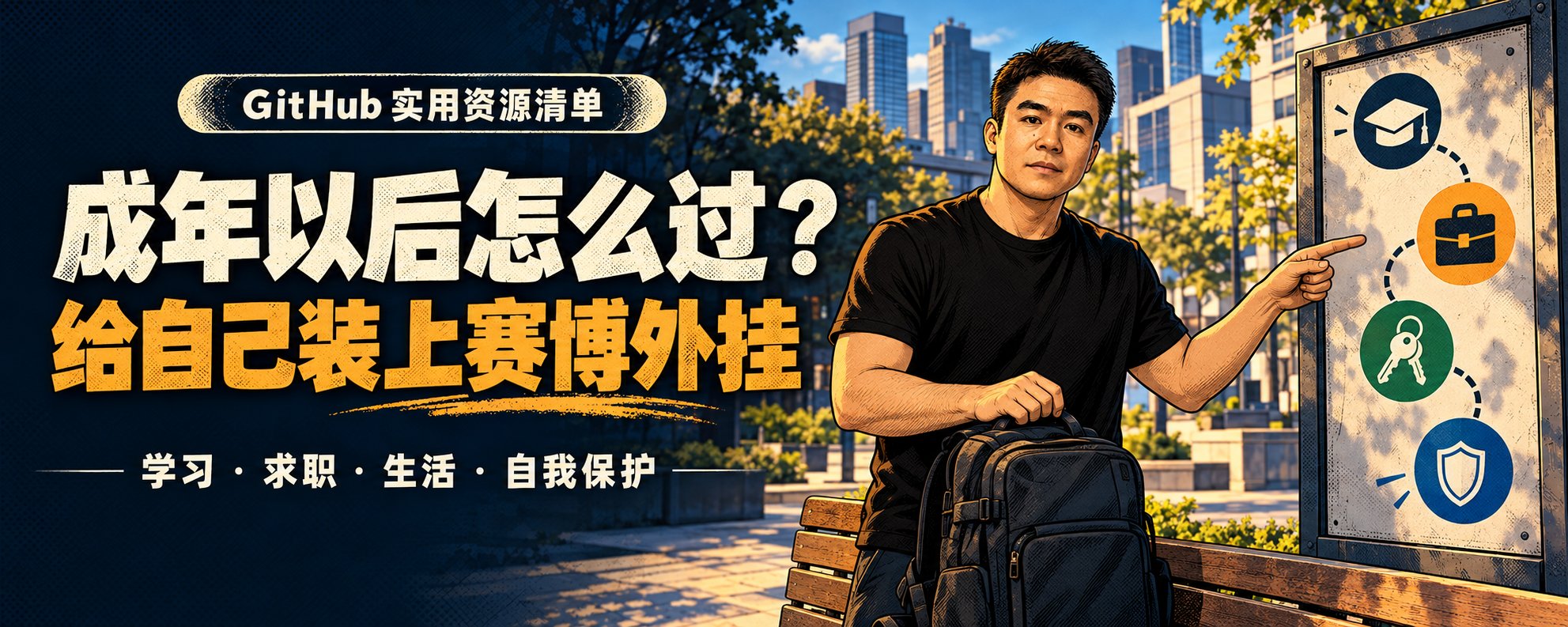 给人生装一套「赛博外挂」：这份 GitHub 人生指南先收藏