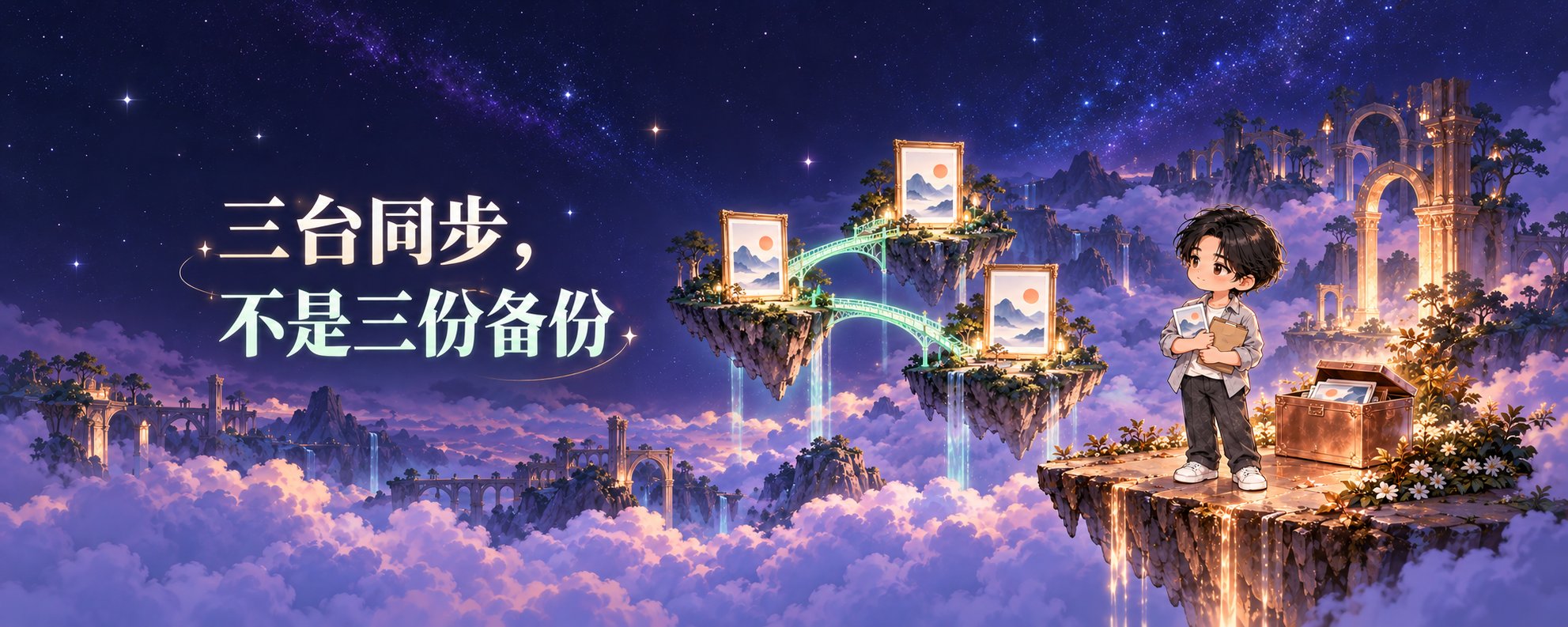 手机、平板、电脑都能看到照片，不等于你有三份备份