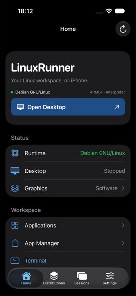 iPhone 不越狱跑 Linux 桌面:开源 LinuxRunner 1.0.1,iPad 也能用 iPhone 不越狱跑 Linux 桌面:开源 LinuxRunner 1.0.1,iPad 也能用