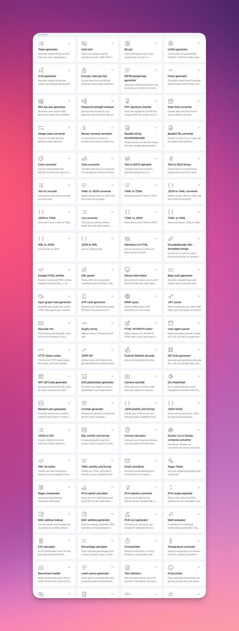 开发人员百宝箱:it-tools 一个页面集齐 90 多个在线小工具 开发人员百宝箱:it-tools 一个页面集齐 90 多个在线小工具