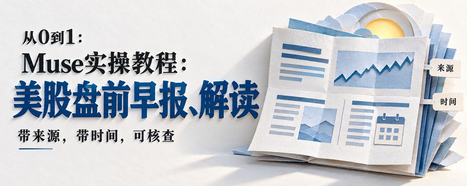 让 Muse 每天开盘前给你出一份美股早报:5 步搭好可核查的简报流 让 Muse 每天开盘前给你出一份美股早报:5 步搭好可核查的简报流