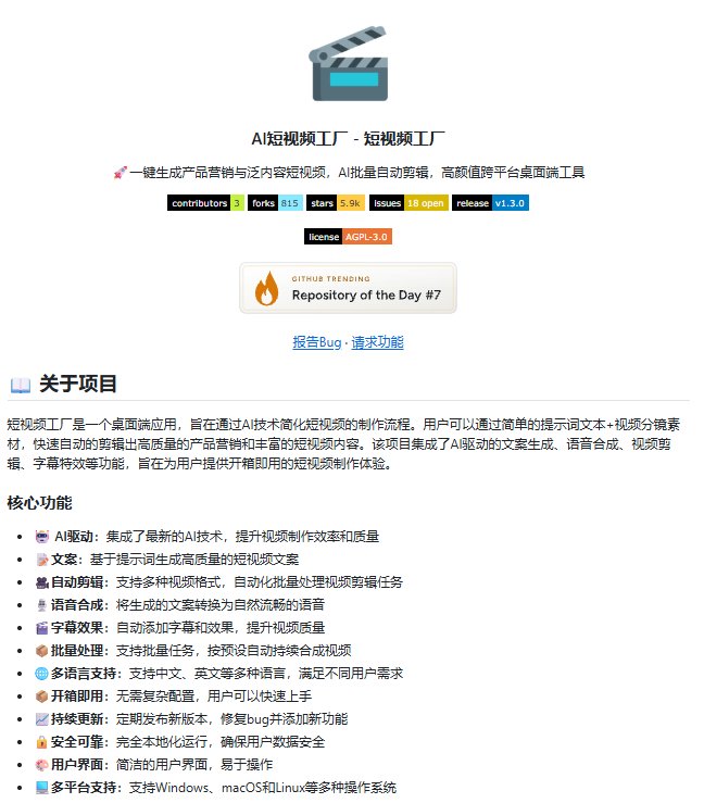 短视频混剪不用搬运了：开源 Short-Video-Factory，提示词加素材自动出片