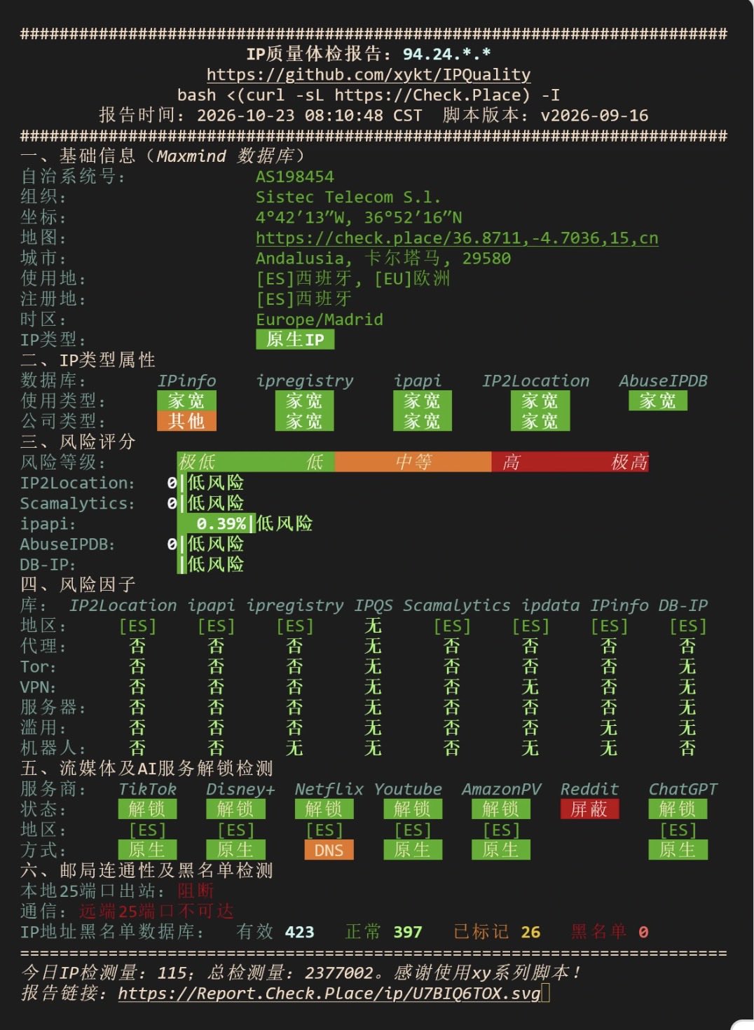 西班牙 3 欧元家宽小鸡：4 核 8G+1Gbps 端口，下单前先看这三条提醒