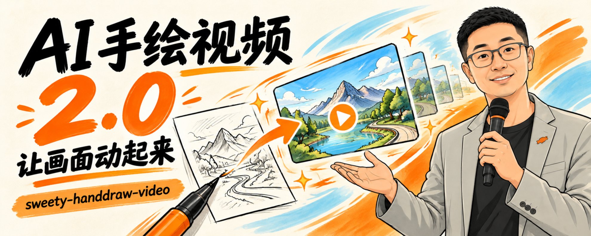 手绘口播视频工具 2.0 发布:运镜、转场、动效一次补齐,11 分钟成片 3 分钟渲染完 手绘口播视频工具 2.0 发布:运镜、转场、动效一次补齐,11 分钟成片 3 分钟渲染完