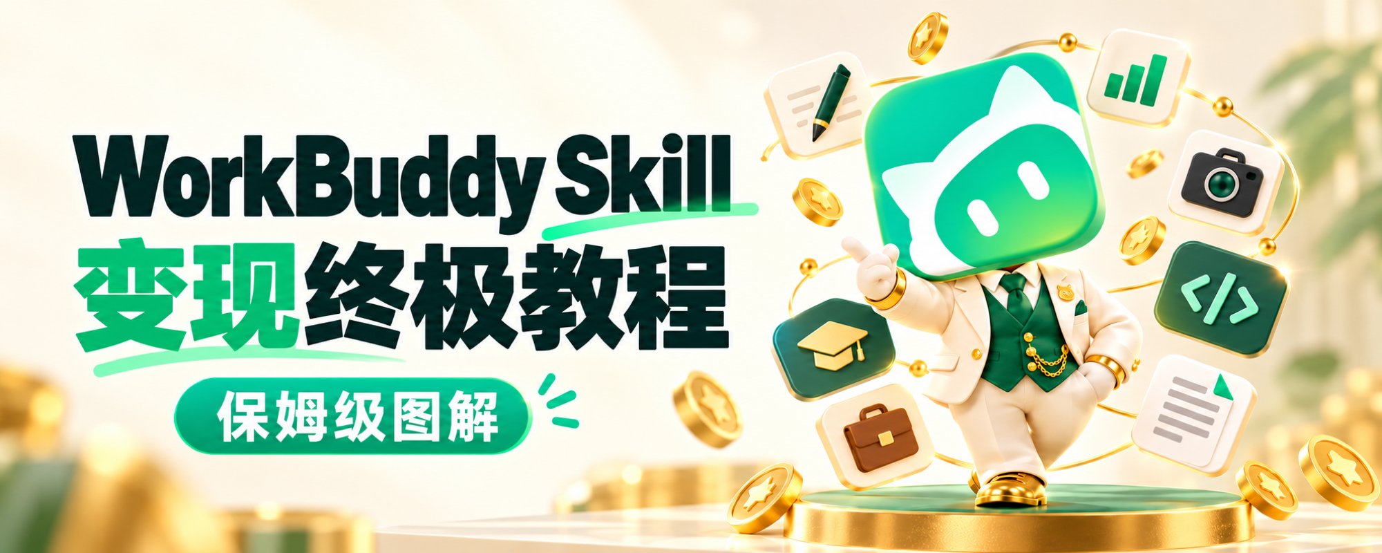 WorkBuddy 卖 Skill 变现全流程:6 条赚钱路子,从上架到收款一次讲清 WorkBuddy 卖 Skill 变现全流程:6 条赚钱路子,从上架到收款一次讲清