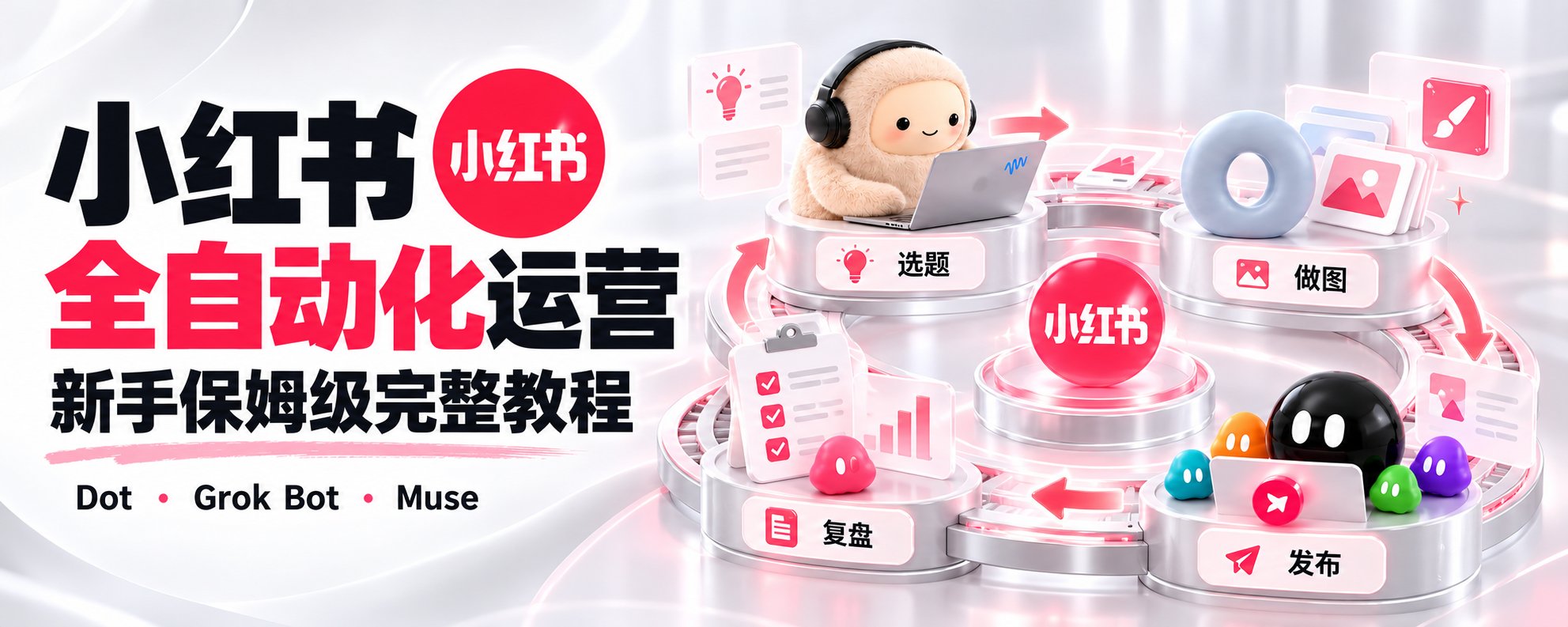 小红书全自动化运营保姆级教程:把账号交给 AI 助理,从选题到复盘全跑通 小红书全自动化运营保姆级教程:把账号交给 AI 助理,从选题到复盘全跑通